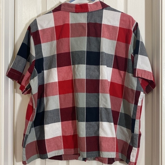 Blair Red and Black Buffalo plaid short sleeve button up size 2XL - Picture 2 of 4